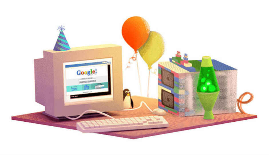 Google's nostalgic doodle rolls back the clock on its 17th birthday