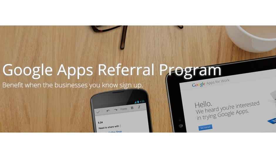 Google Apps Referral Program launched in India