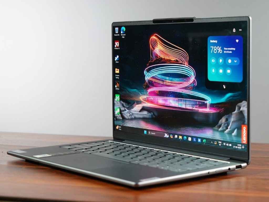  best thin and light laptop under Rs 1 lakh - Lenovo Slim 7i Side Display View
