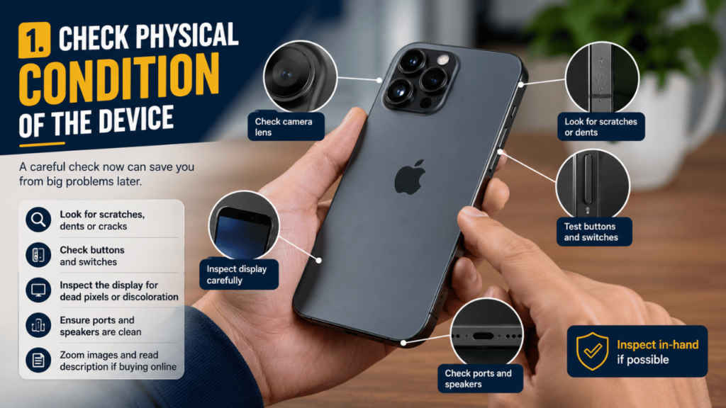 1. Check physical condition of the device