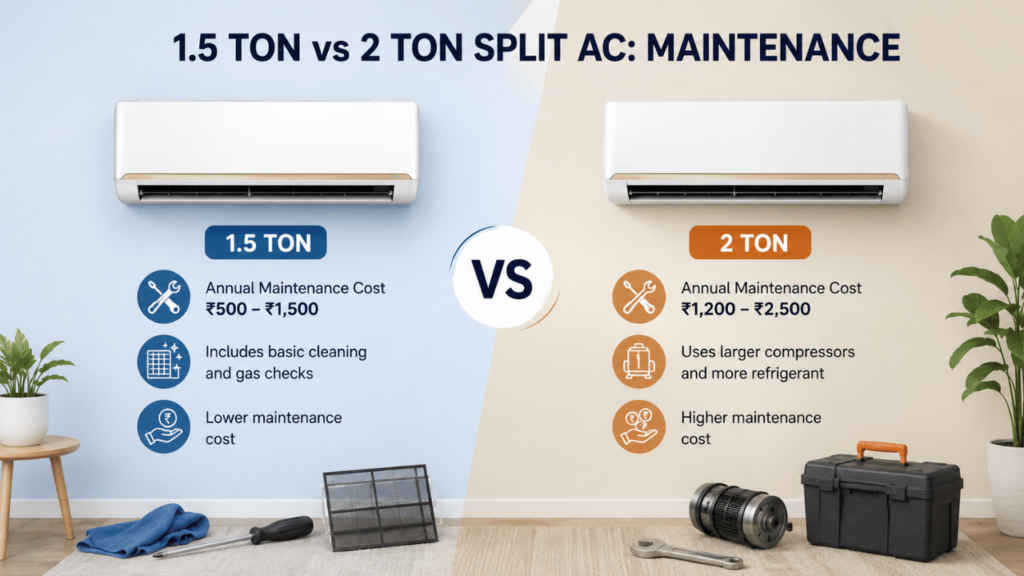 1.5 ton vs 2 ton split AC Maintenance