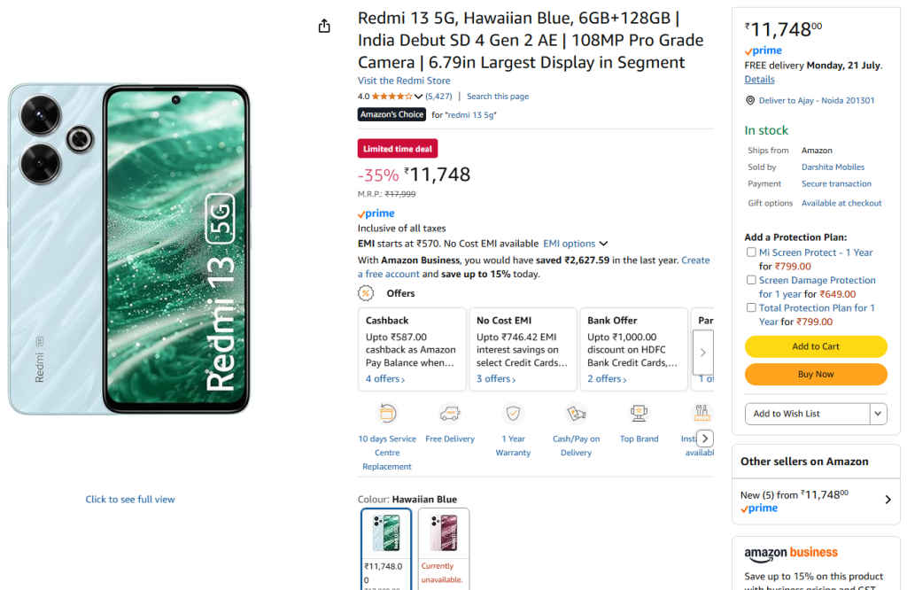 108MP Camera Phone Under 10K