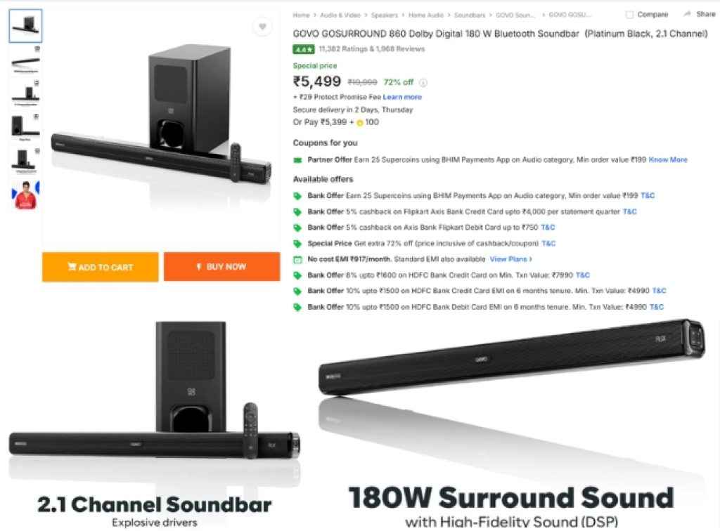 180W Dolby Soundbar