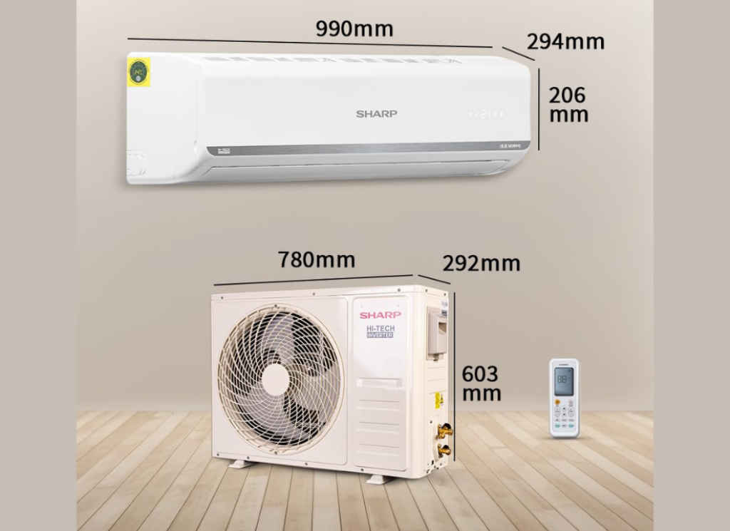 Sharp AH-SI19V3B-GC Review - AC Indoor Outdoor and Remote