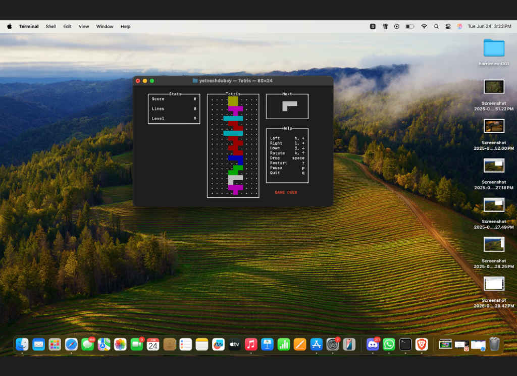 20+ Mac Tips and Tricks - Tetris in Terminal