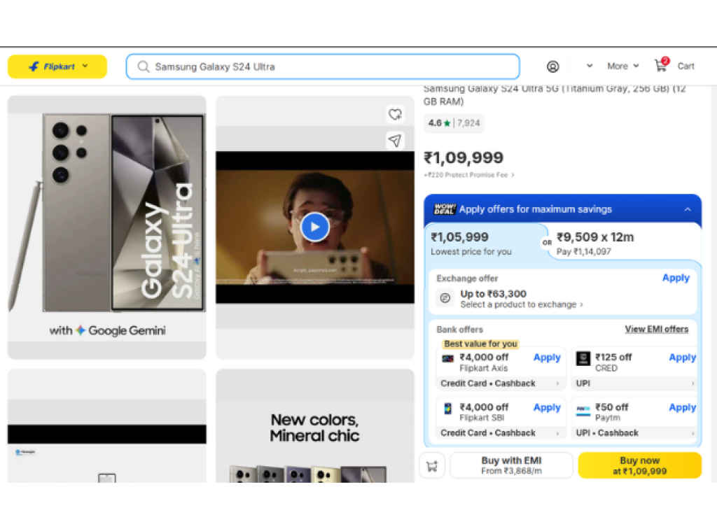 Samsung Galaxy S24 Ultra get Highest Price drop on Flipkart