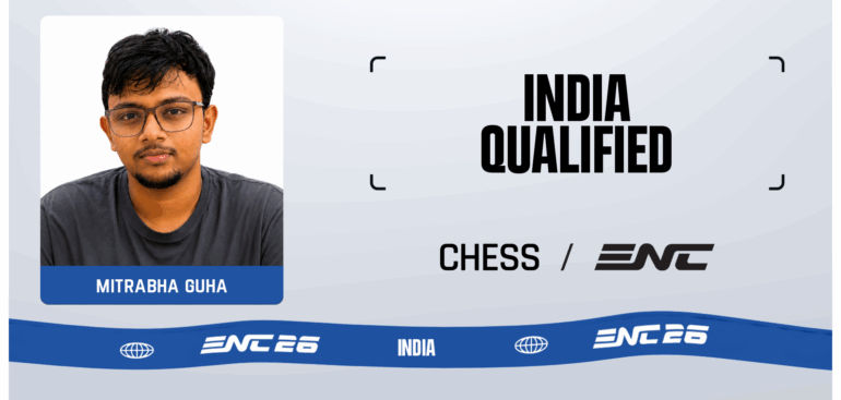 GM Mitrabha Guha Qualifies for Esports Nations Cup 2026 — India’s Chess Squad Is Set