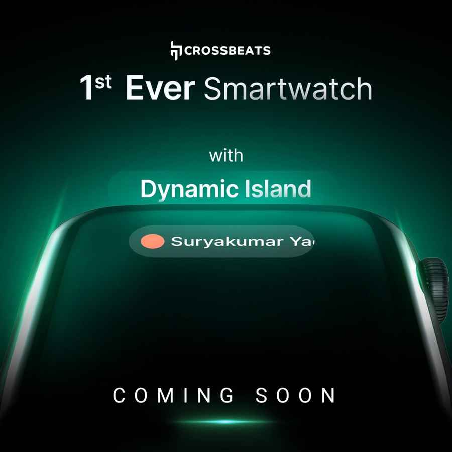 crossbeats smartwatch with dynamic island