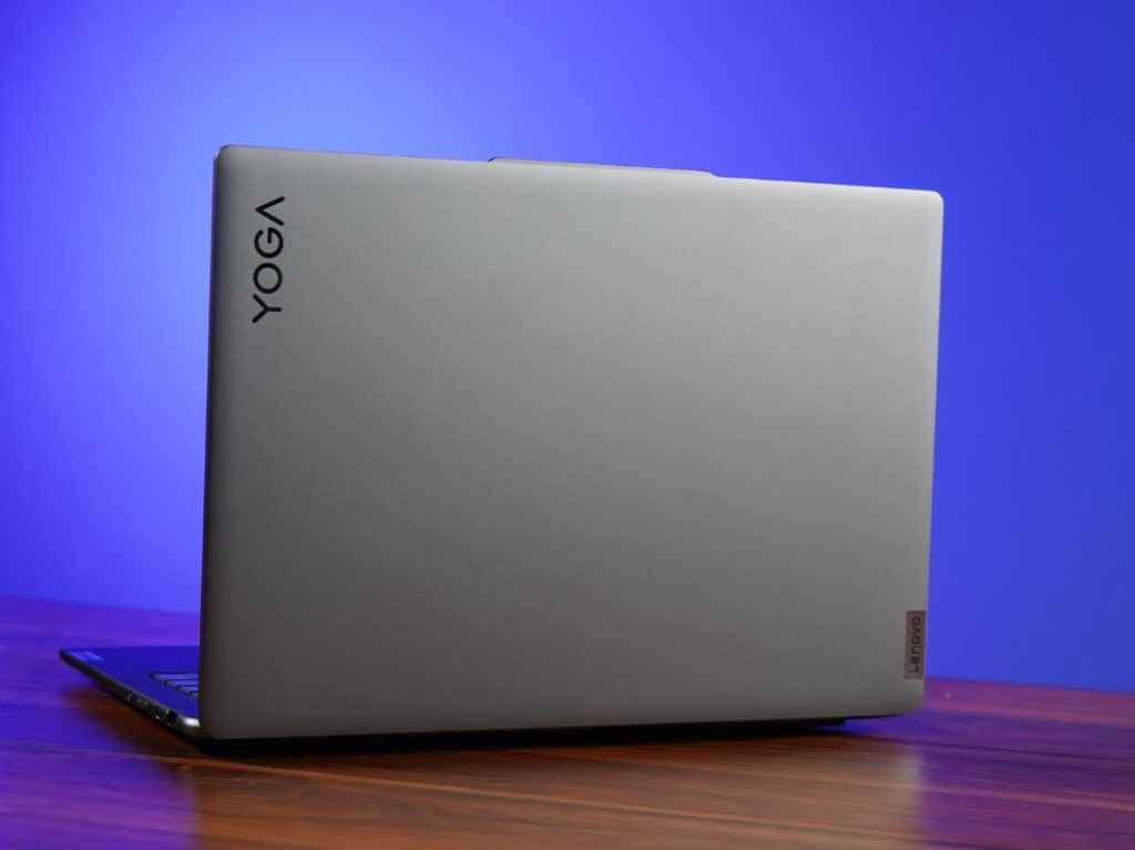 best thin and light laptop under Rs 1 lakh - Lenovo Slim 7i Display Back Panel view
