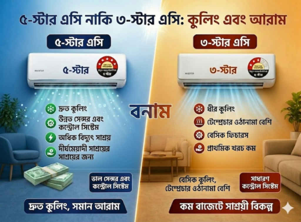 Five star AC vs three star AC