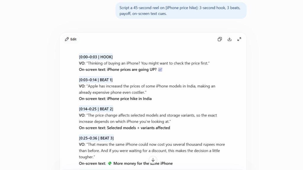 3. Video and scripting prompts