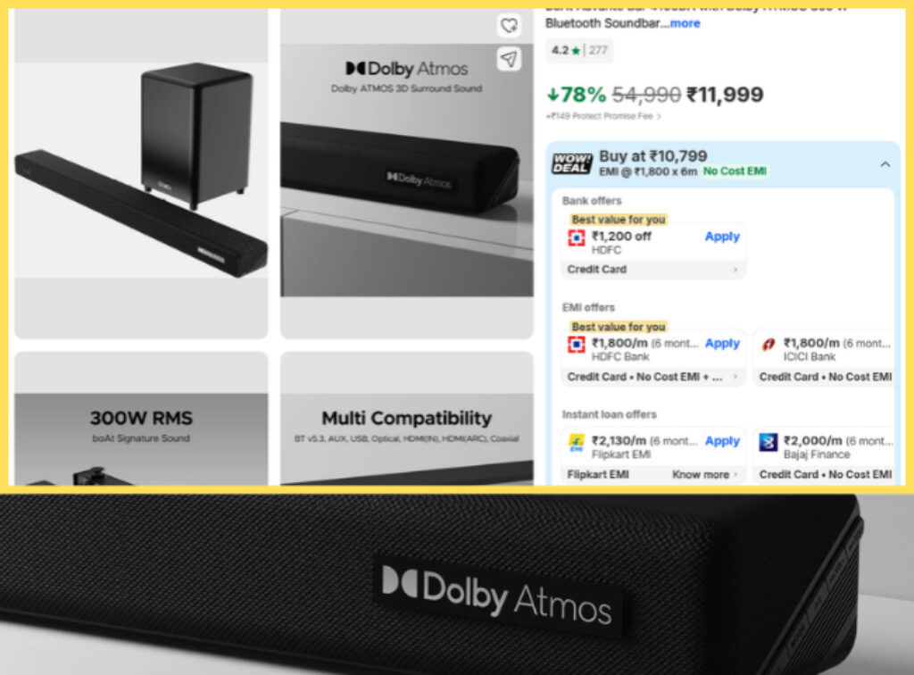 3.1.2 Dolby ATMOS soundbar deal on flipkart