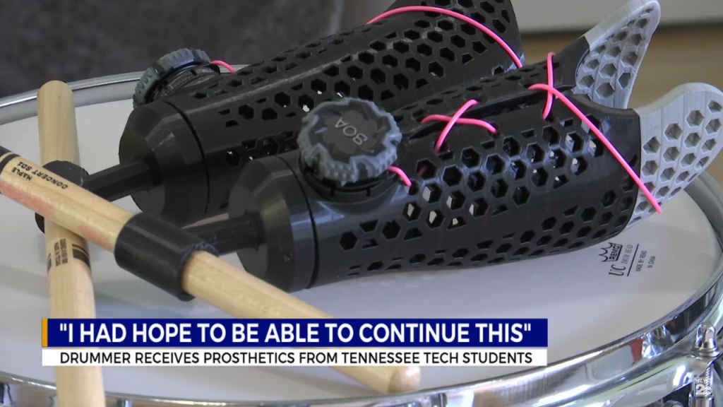 tech students help 12-year-old amputee drummer achieve musical dreams with 3d-printed prosthetics 