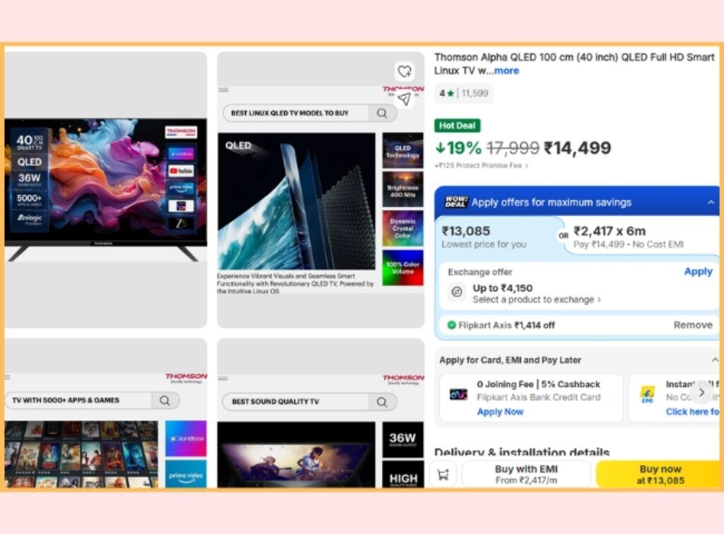 40 Inch QLED Smart Tv deal