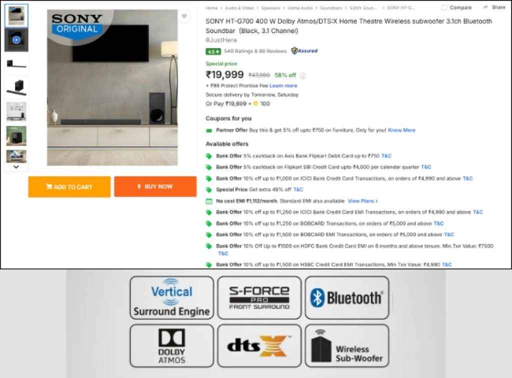 400W SONY Dolby Atmos soundbar deal