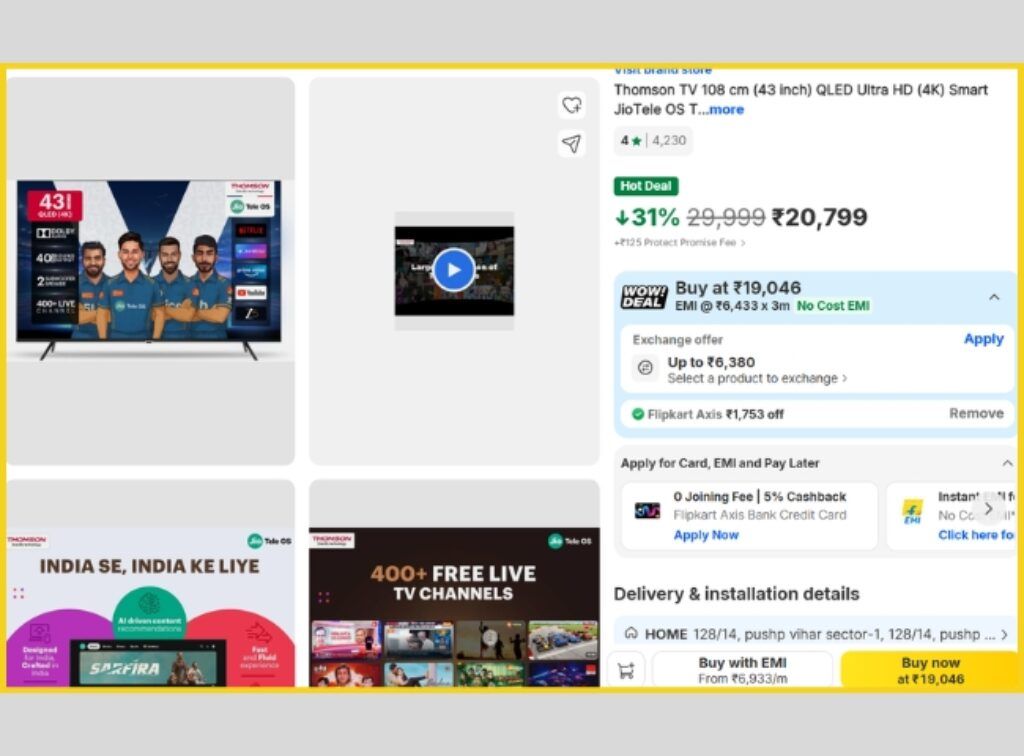 43 inch qled smart tv offer