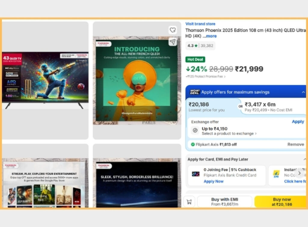 4K 4K QLED Smart TV hot deal on flipkart