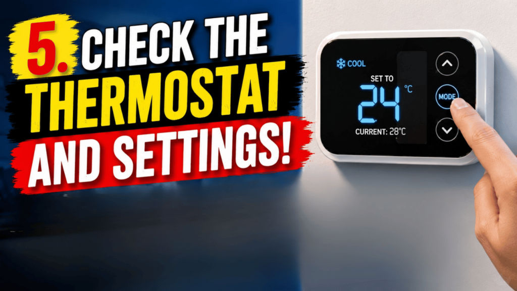 5. Check the thermostat and settings