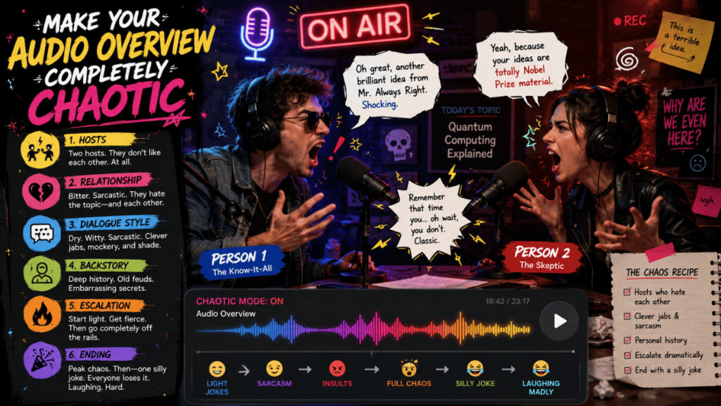 5. Make your Audio Overview completely chaotic
