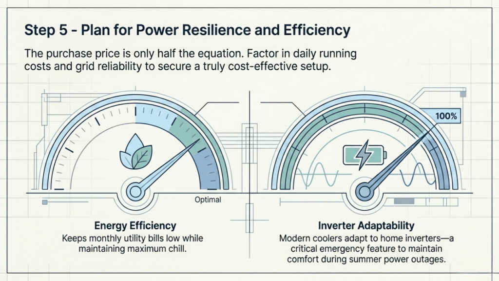 5. Power efficiency and inverter support