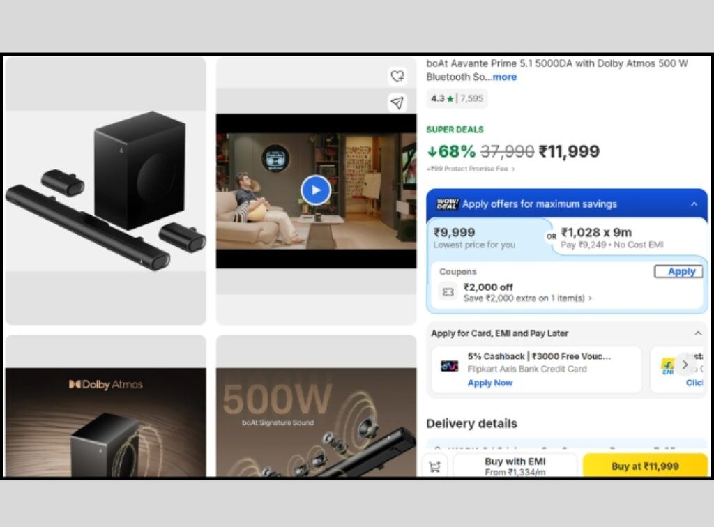 5.1 Dolby Atmos soundbar