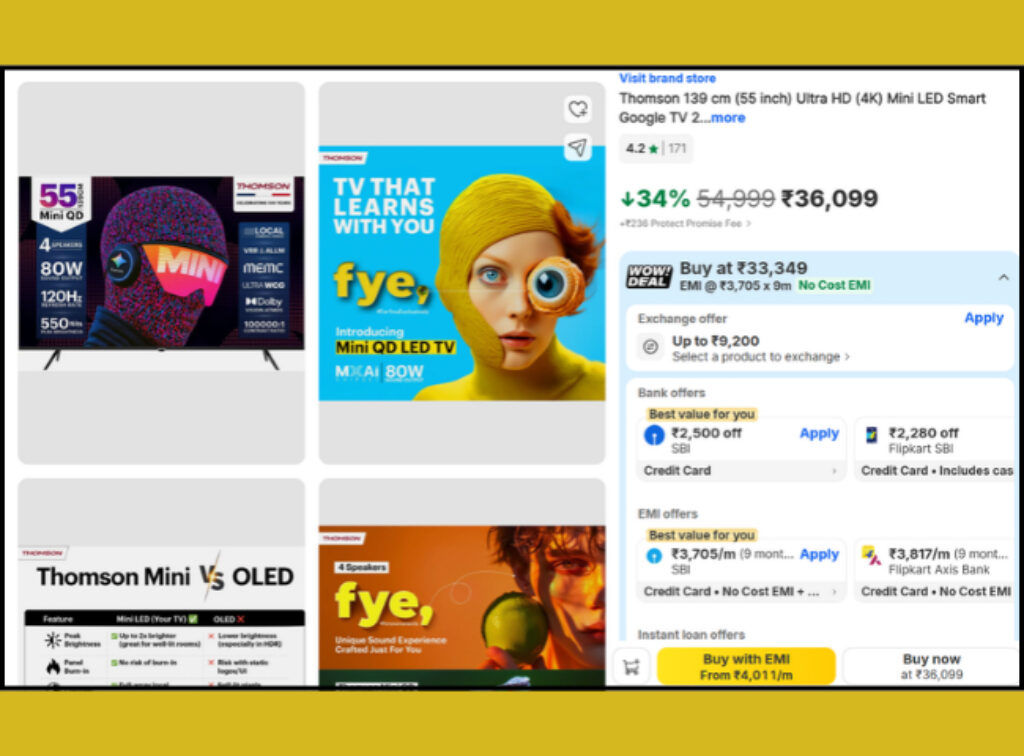 55 inch Mini LED Smart Tv deal