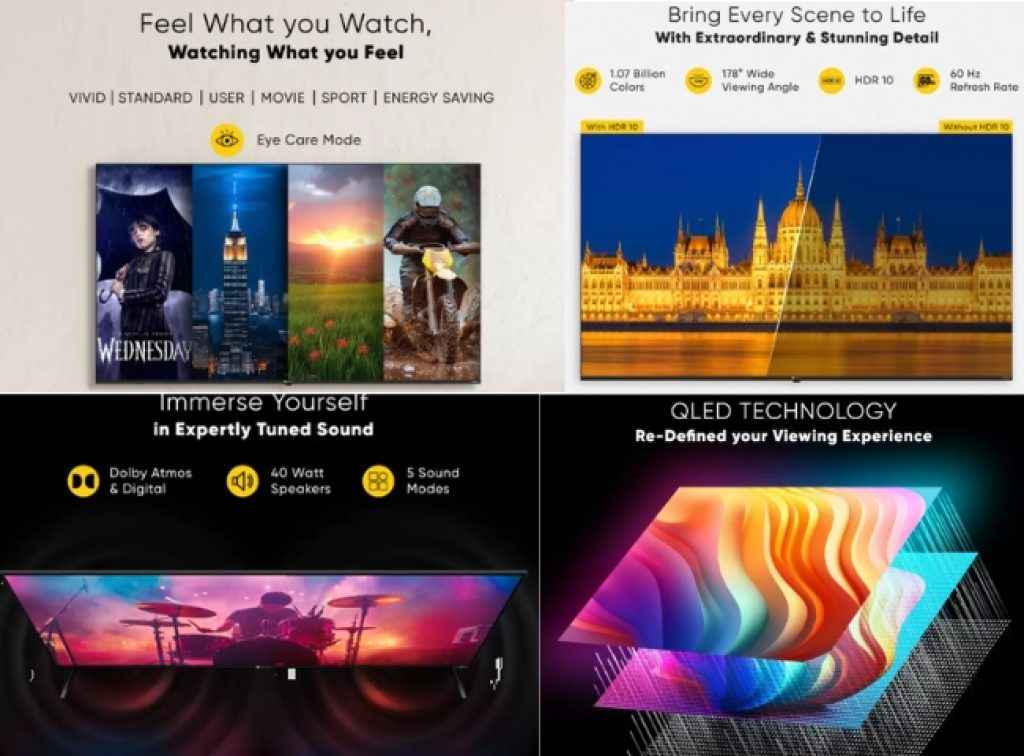 55 inch QLED Smart Tv 