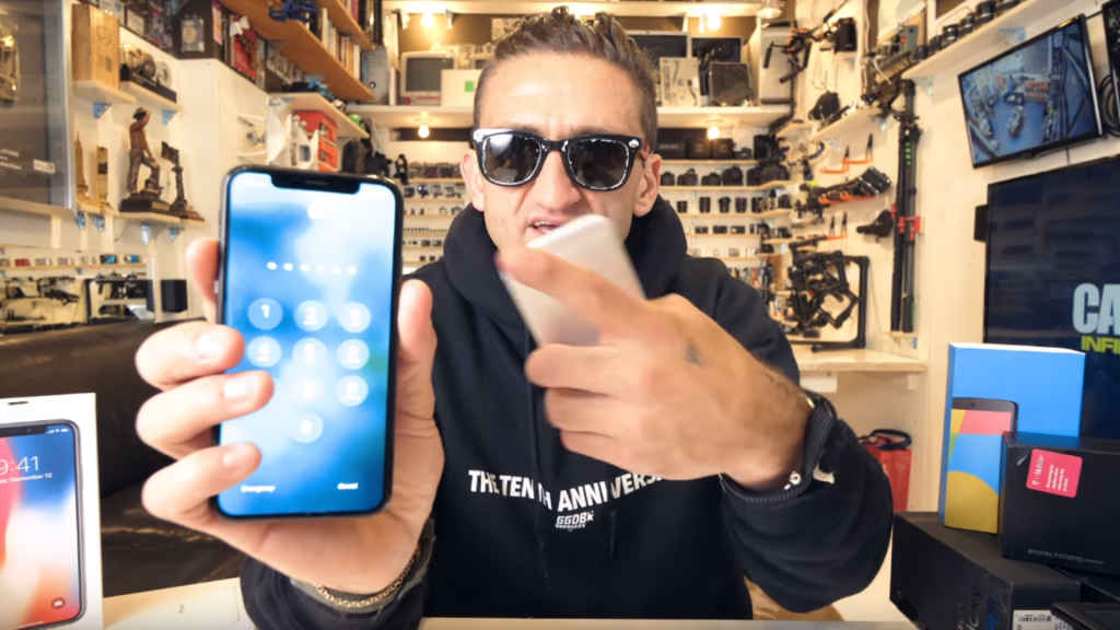 Casey Neistat with the iPhone X