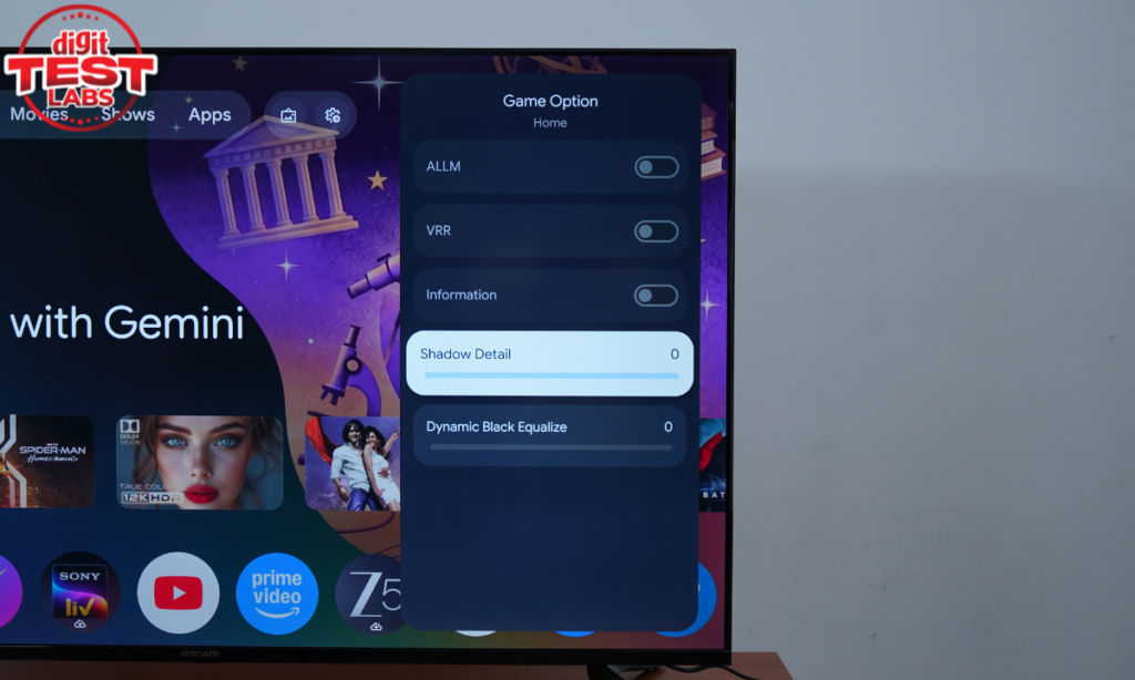 Acerpure Nitro 55-inch QLED TV gaming features
