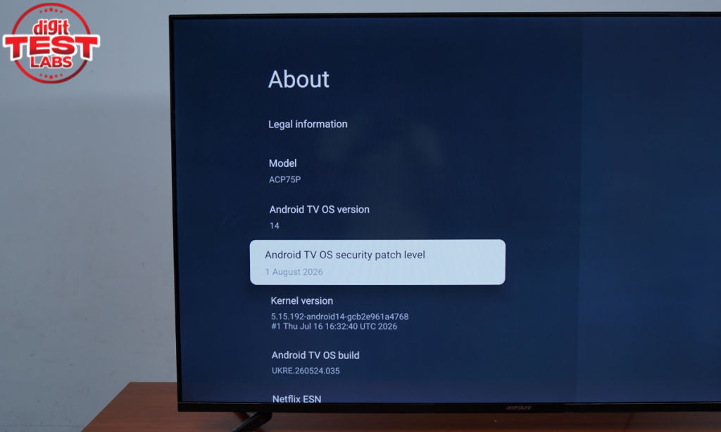 Acerpure Nitro 55-inch QLED TV software