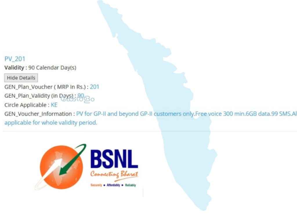 bsnl plan cost just 201 rs