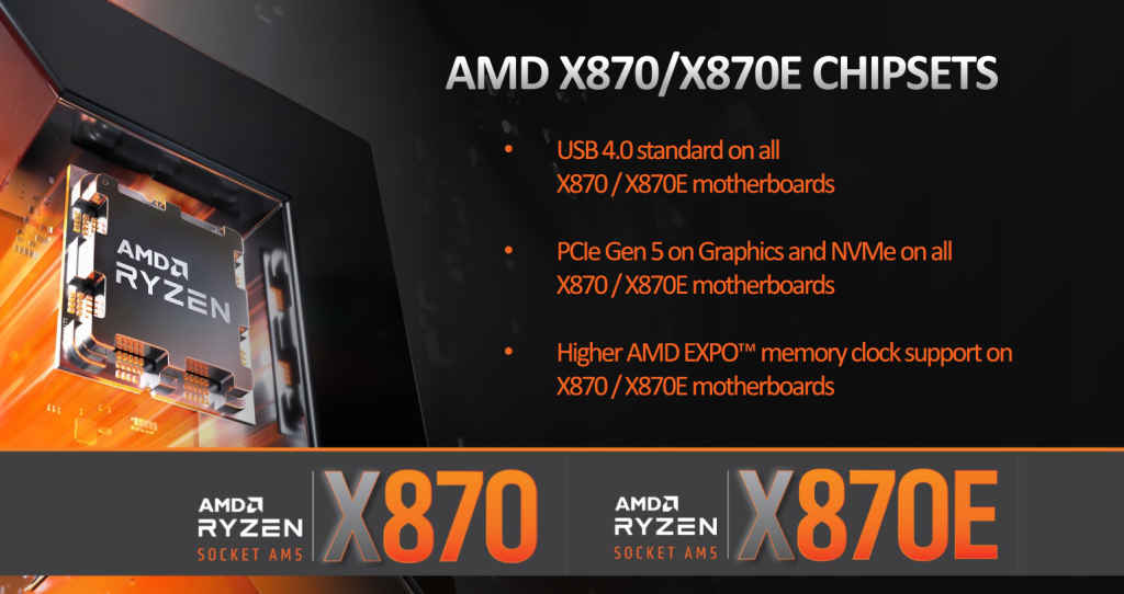AMD 800 Series Chipsets for AM5 motherboards