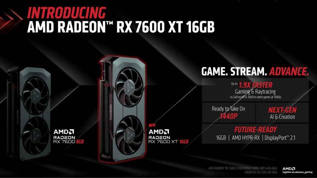 AMD Radeon RX 7600 XT Graphics Card