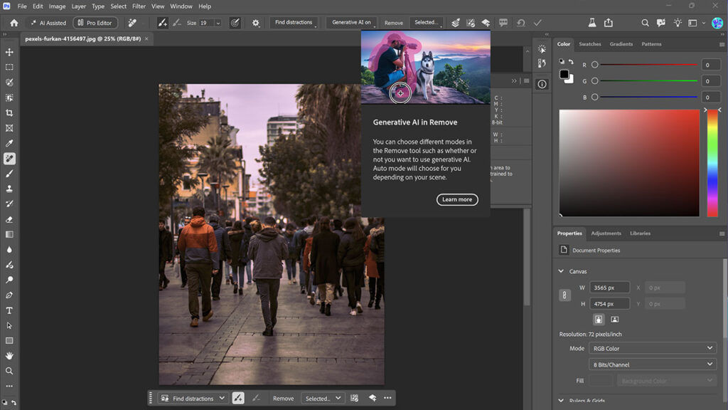 ASUS ProArt P16 RTX Spark Laptop Adobe Gen AI Remove