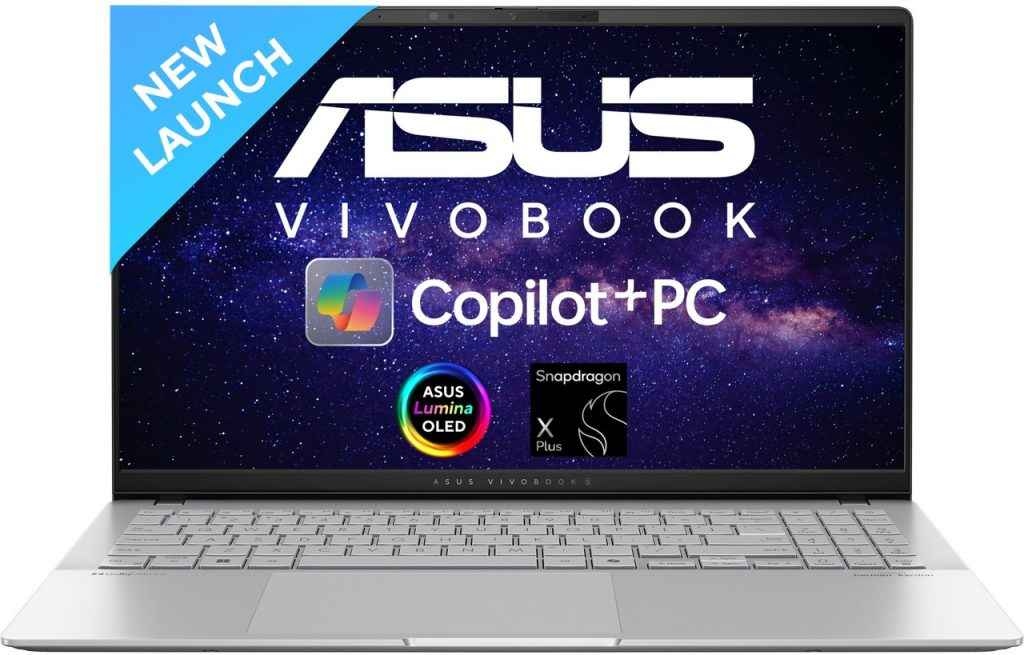 ASUS Vivobook S 15 OLED Powered Copilot + , AI PC Snapdragon X Plus