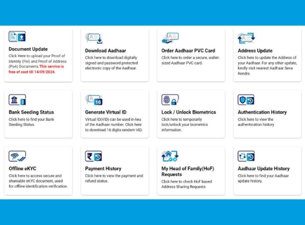 Aadhaar Card History Online