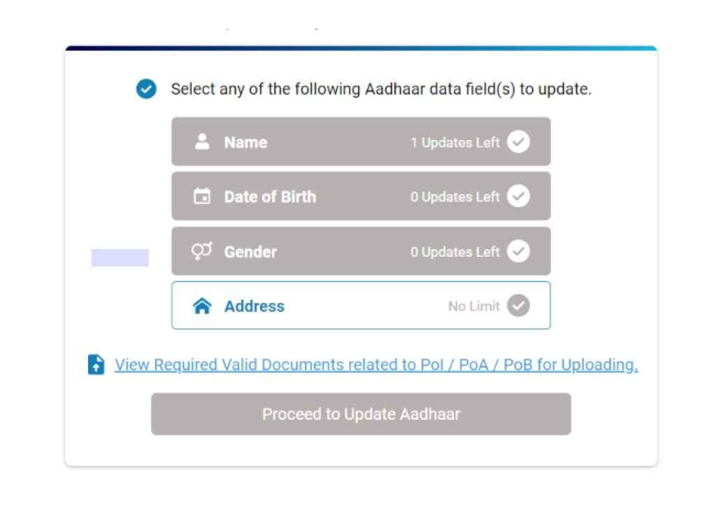 Aadhaar Update