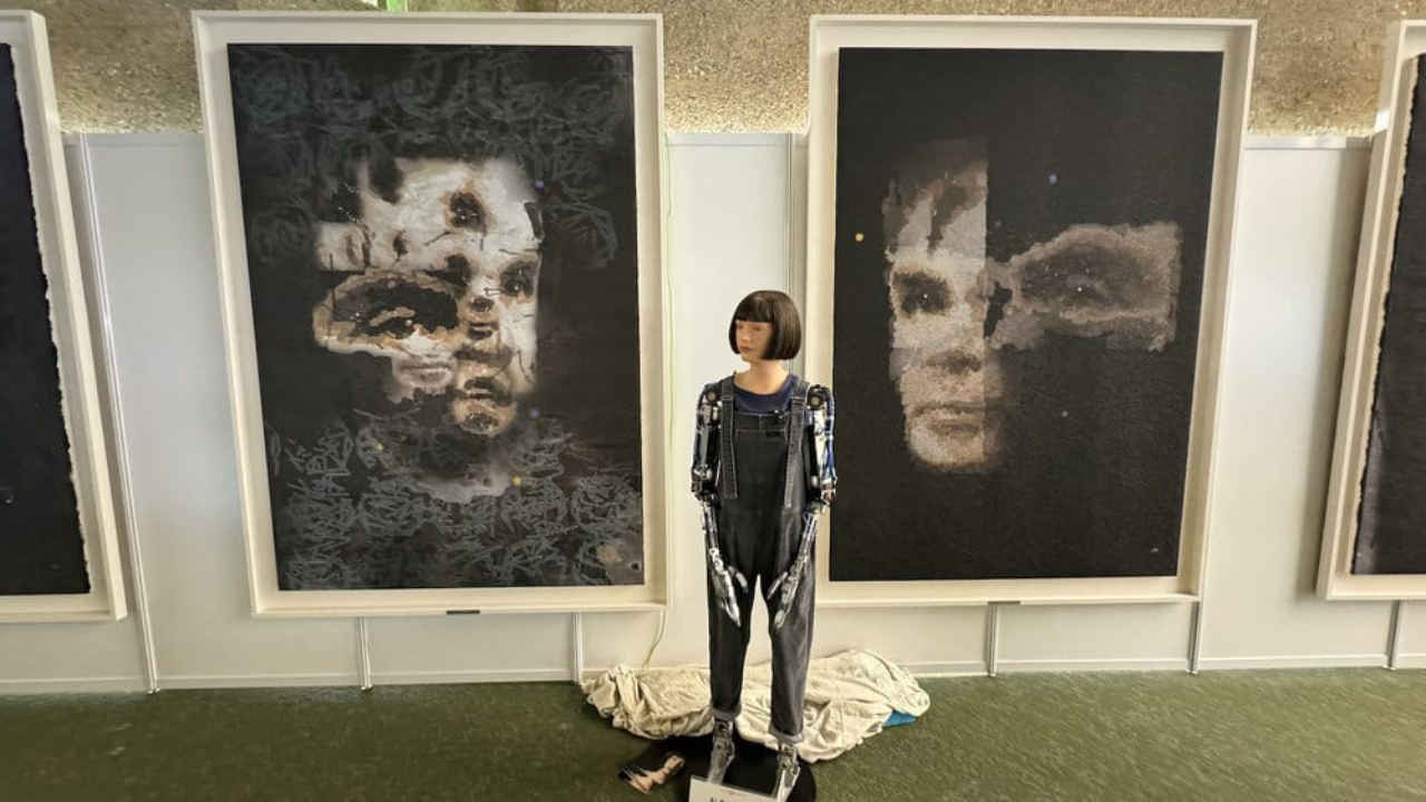 Ai-Da Robot’s painting of British mathematician Alan Turing breaks records, sells for over Rs 10cr