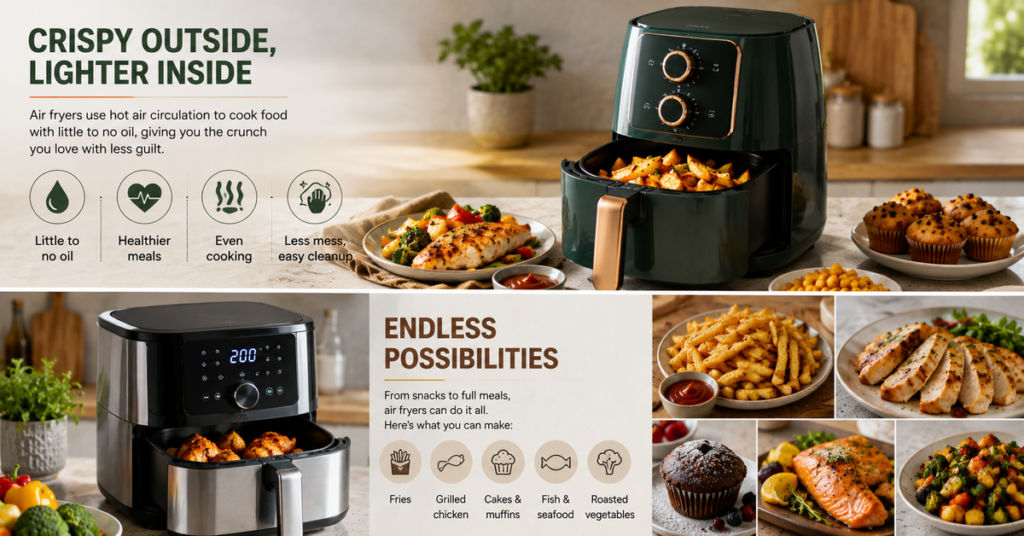 Air fryer cooking options