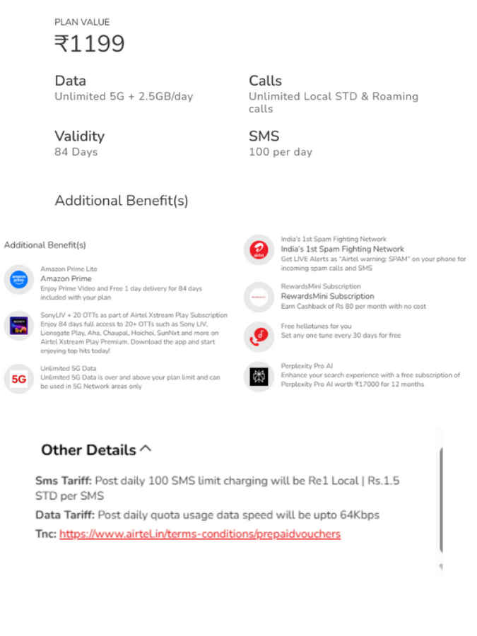 Airtel 1199 Plan Details Explained