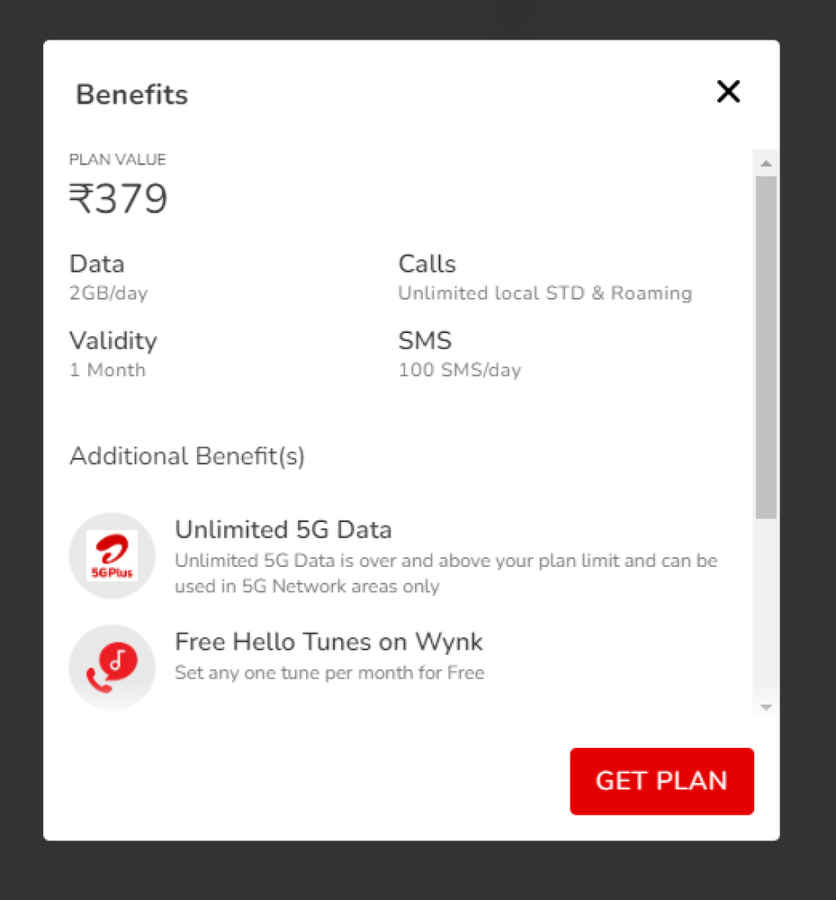 Airtel 379 Recharge Plan