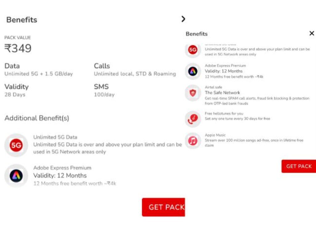 Airtel Rs 349 plan