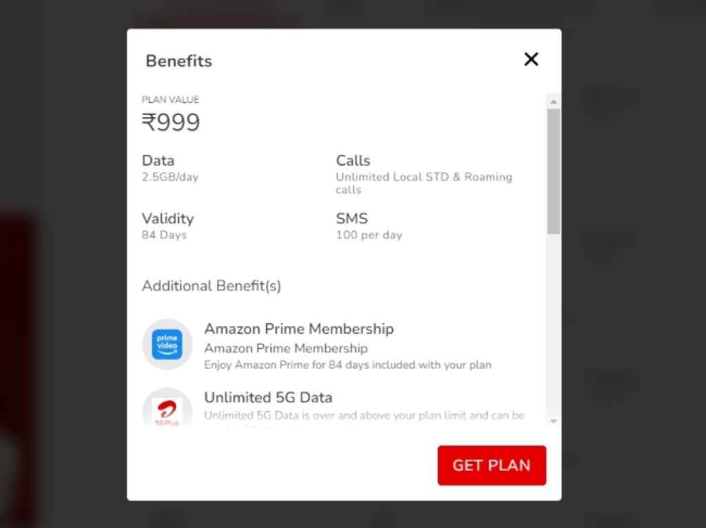 Airtel Rs 999 Prepaid Plan