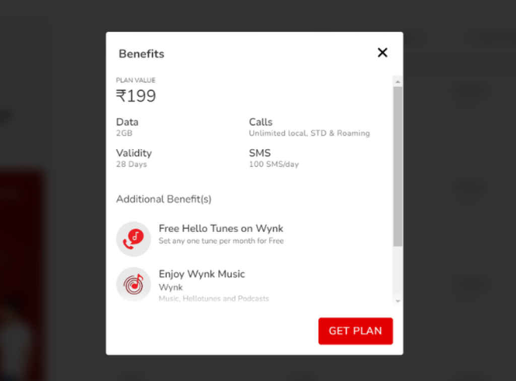 Airtel rs 199 prepaid plan