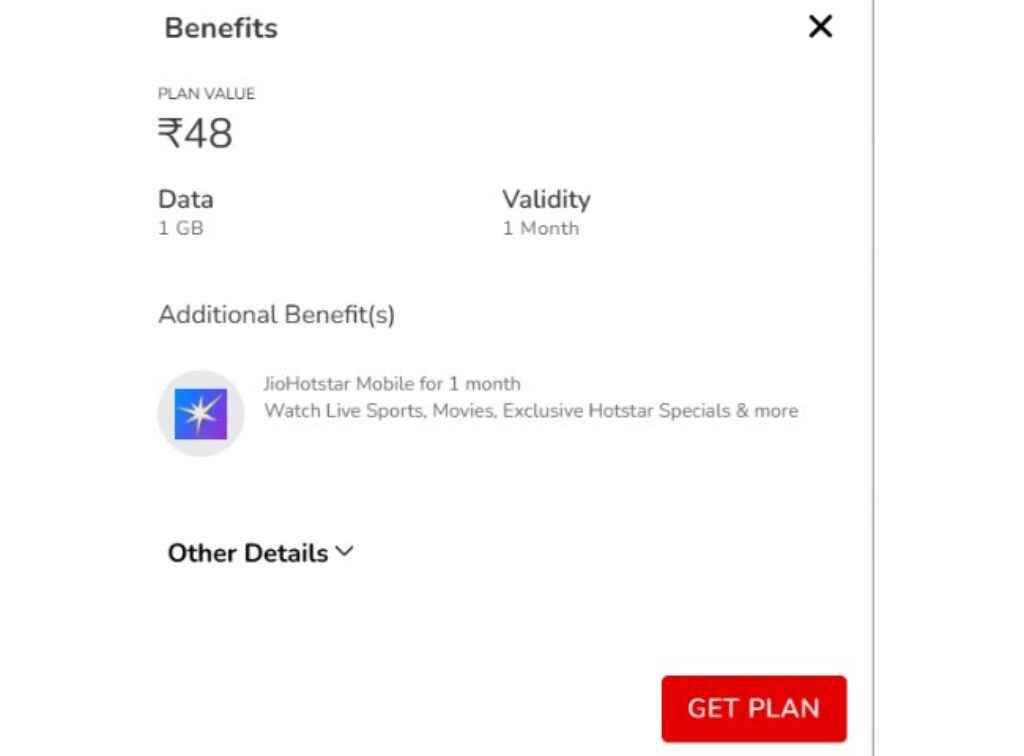Airtel rs 48