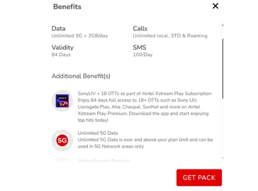 Airtel rs 979 plan