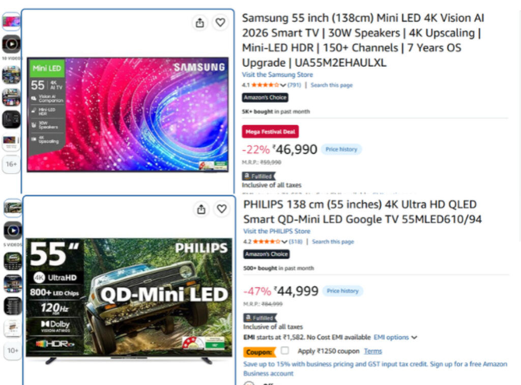 Amazon GIF Sale Mini LED Smart Tv DEALS
