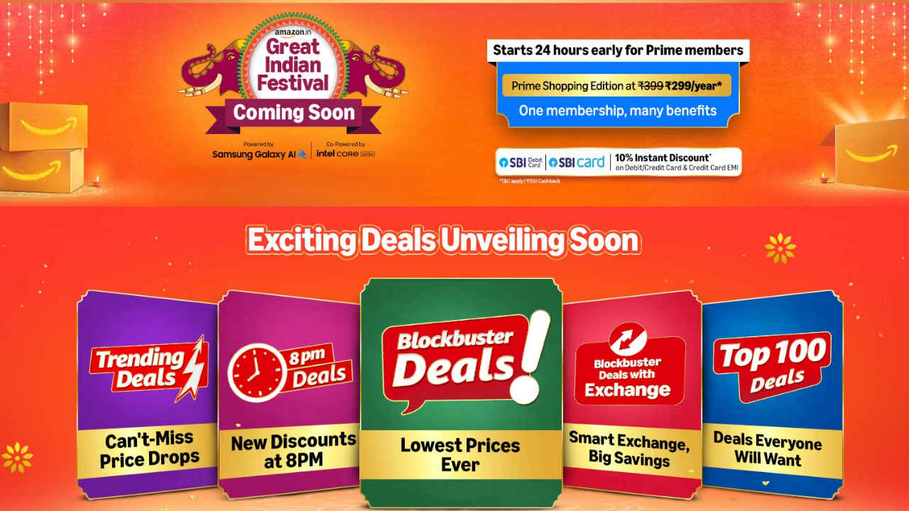 Amazon ಗ್ರೇಟ್ ಇಂಡಿಯನ್ ಫೆಸ್ಟಿವಲ್ ಸೇಲ್ ದಿನಾಂಕ, ಡೀಲ್‌ ಮತ್ತು ಬ್ಯಾಂಕ್ ಆಫರ್ ಬಿಡುಗಡೆ!