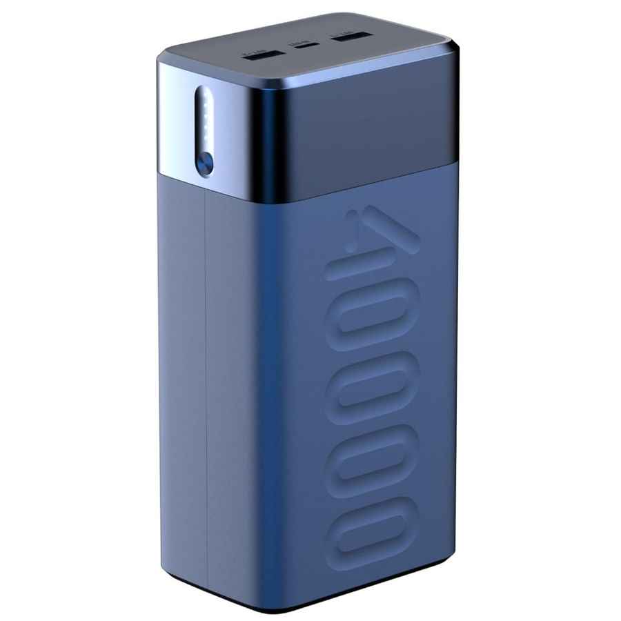 Ambrane 40000mAh Powerbank Fast Charging Li-Polymer, 65W for MacBook & Type C Laptops Charging, Triple Output, Type-C PD & USB Ports for iPhones, Smartphones & Other Devices