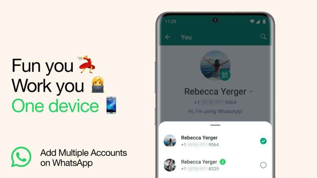 WhatsApp multiple accounts support